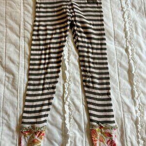 Matilda Jane Clothing Girls Size 8 VGUC Salt and Pepper Leggings
